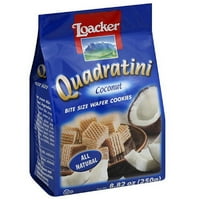 Loacker Quadratini kokosov zalogaj veličina kolačića od vafle, 8. oz
