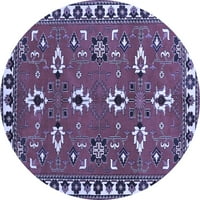 Tradicionalne prostirke za sobe okruglog oblika perzijske plave boje, 3' okrugle