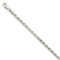 Prekrasan lanac od srebrnog užeta s dijamantnim rezom