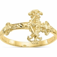 10K dijamantni križni prsten od žutog zlata izrađen u SAD-u 10.3969