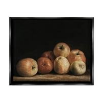 Klasična jabuka Vintage Still Life Food and Beverage Slikanje Jet Black Framed Art Print Wall Art