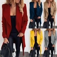 Novi zimski kaputi za žene ženske jakne rasprodaja Modni Ženski zavojni kaput kardigan zimska jednobojna gornja odjeća dugih rukava