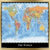 Zidni plakat karte svijeta, 22.375 34