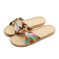 Cipele lanene papuče papuče na Plaži ljetne japanke domaće ženske muške sandale za žene podne cipele ženske sandale narančaste