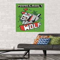Minecraft-plakat na zidu s vukom, 22.375 34
