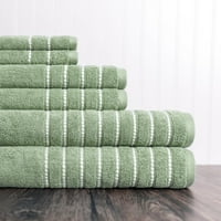 Set pamučnih ručnika, češljanih češljem, u zelenoj boji