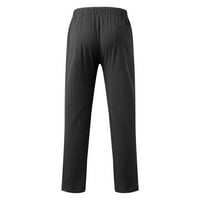 Muške hlače širokog kroja, muške osnovne hlače za jogging od rastezljivog kepera, crne, inča