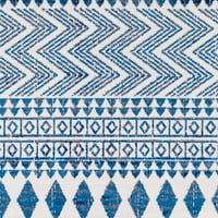 Umjetnički tkalci Sereno Blue 7'10 10 'Globalno prugasto područje prostirka