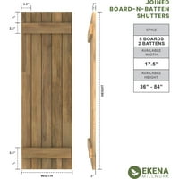 Ekena Millwork 1 2 W 32 h Americraft Pet ploča Vanjsko pravo Real Wood pridruženo je kapci od ploče-n-battena, ocean na bublove