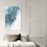 Wynwood Studio Abstract Wall Art Print 'Wave II' teksture - plava, bijela