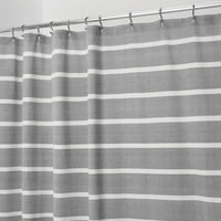 IDESIGN Thin Stripe tkanina za tuširanje, ugljen