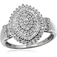 Jewelersclub Bijeli dijamantski karatni prsten sa srebrom za žene i djevojke