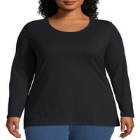 Ženska majica s okruglim vratom s dugim rukavima Plus Size od e-maila