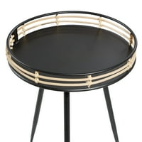 Metalni akcentni stol u modernoj crnoj boji