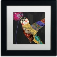 Zaštitni znak likovna umjetnost Hummingbird Brocade II Canvas Art by Color Bakery White Matte, crni okvir