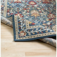 Umjetnički tkalci lukavi orijentalni tepih, mornarsko plava, 9 '12'4