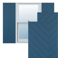 Ekena Millwork 12 W 45 H TRUE FIT PVC dijagonalni sloj moderni stil Fiksni montirani roleri, SOJOURN BLUE