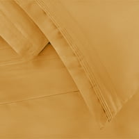 Vrhunski egipatski pamučni set posteljine s brojem niti od 5 komada, split king zlato