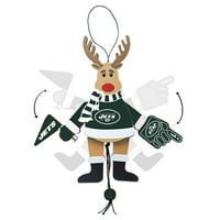 Topperscot by Boelter Brands NFL Wooden navijački ukras jelena, New York Jets