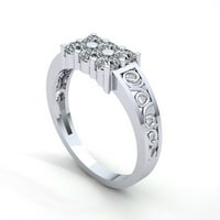 Muški klasični vjenčani prsten za godišnjicu s prirodnim dijamantom okruglog reza od 0,5 karata u čvrstom ružičastom, bijelom ili