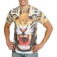 Muška grafička majica s sublimacijom lica tigra