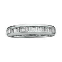 Ženski dijamantni zaručnički prsten u baguetteu od bijelog zlata od 14 karata za godišnjicu braka
