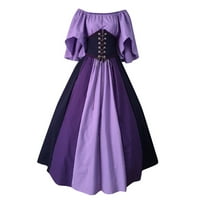 Ženske Steampunk haljine maksi haljina s ramena renesansna večernja haljina Vintage Srednjovjekovna kostimirana haljina