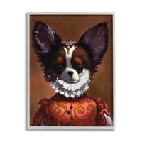 Stupell Industries Smiješno portret Royal Puppy Portret za kućne ljubimce renesansna odjeća, 30, dizajn Thomasa Fluhartyja