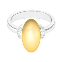 Dijamantni prsten od bisera Južnog mora, bijeli kultivirani biserni prsten, Sterling srebro, 6,50 USD