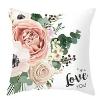 Jastučnica s printom ruže četvrtasta jastučnica za sofu cvjetni ukras za dom kućni proizvodi kreativna ukrasna jastučnica kućna jastučnica