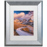 Zaštitni znak likovna umjetnost Visoka cesta platno umjetnost Michaela Blanchette Photography White Matte, Silver Frame