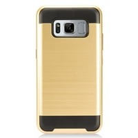 Zlatno brušeni metalni dvostruki slojevito kućište za Samsung Galaxy S aktivni telefon