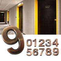 Naljepnica s metalnim brojem vrata, 0-znamenkasti znak, ploča za hotelsku kuću, Crna 969 1 95