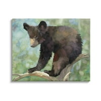 Stupell medvjedić šumsko drvo divlje životinje i insekti Galerija slika omotano platno tiskanje zidna umjetnost