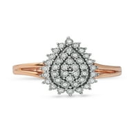 Imperial 10k ružičasto zlato 1 10CT TDW Dijamantni prsten za žene za žene