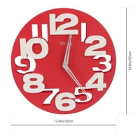 Novo, izdubljeni 3-inčni veliki brojevi, dekor za kuhinju, kućni ured, okrugli zidni sat, umjetnički sat