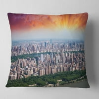 Dizajnirati New York prekrasni Manhattan Skyline - Jastuk za bacanje grada - 16x16