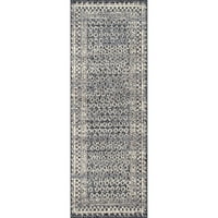 Nuloom Elodie Diamonds Diamonds Runner prostirka, 2 '6 6', siva