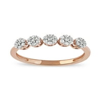 Imperial 10k ružičasto zlato 1 4CT TDW dijamantski modni prsten