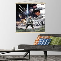 Zidni plakat grupe Ratovi zvijezda: Posljednji Jedi u drvenom magnetskom okviru, 22.37534