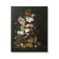 Tradicionalna slikarska galerija s cvjetnim staklom i mrtvom prirodom, omotanim platnom, zidnim printom, dizajnom studija
