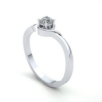 Autentični dijamant okruglog reza od 0,5 karata 18 karatni zaručnički prsten od punog ružičastog, bijelog ili žutog zlata