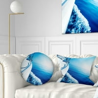 Jedinstvena luksuzna jahta plovidba u plavom moru - jastuk za bacanje morske obale - 12x20
