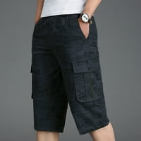 Muške hlače s džepovima i printom casual sportske kratke hlače