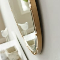 28 okruglo zidno ogledalo za kupaonicu u mat zlatnom okviru