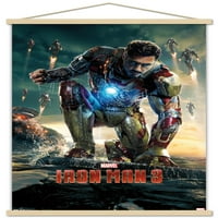 Marvel Cinematic Universe - Iron Man - Jedan plakat na zidu s drvenim magnetskim okvirom, 22.375 34