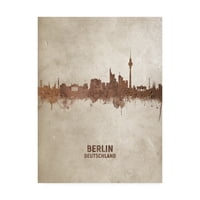 Zaštitni znak Berlin, Njemačka, zahrđali Horizont, platno Michaela tompsetta