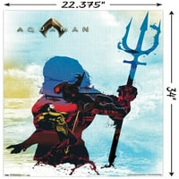 Strip film-Akvaman - Zidni plakat Arthurove siluete, 22.375 34