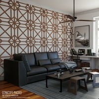 Ekena Millwork 1 8 W 3 8 H 1 4 t Srednja Cordova ukrasna fretwork Wood Wall Panels, orah