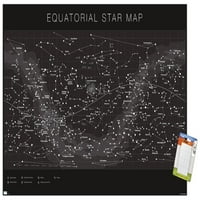 Astrologija - zidni poster s ekvatorijalnom zvjezdanom kartom, 22.375 34